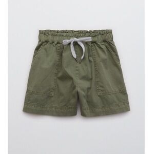 Aerie Easy Woven Olive Green Shorts